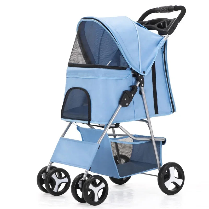 Foldable pet cart